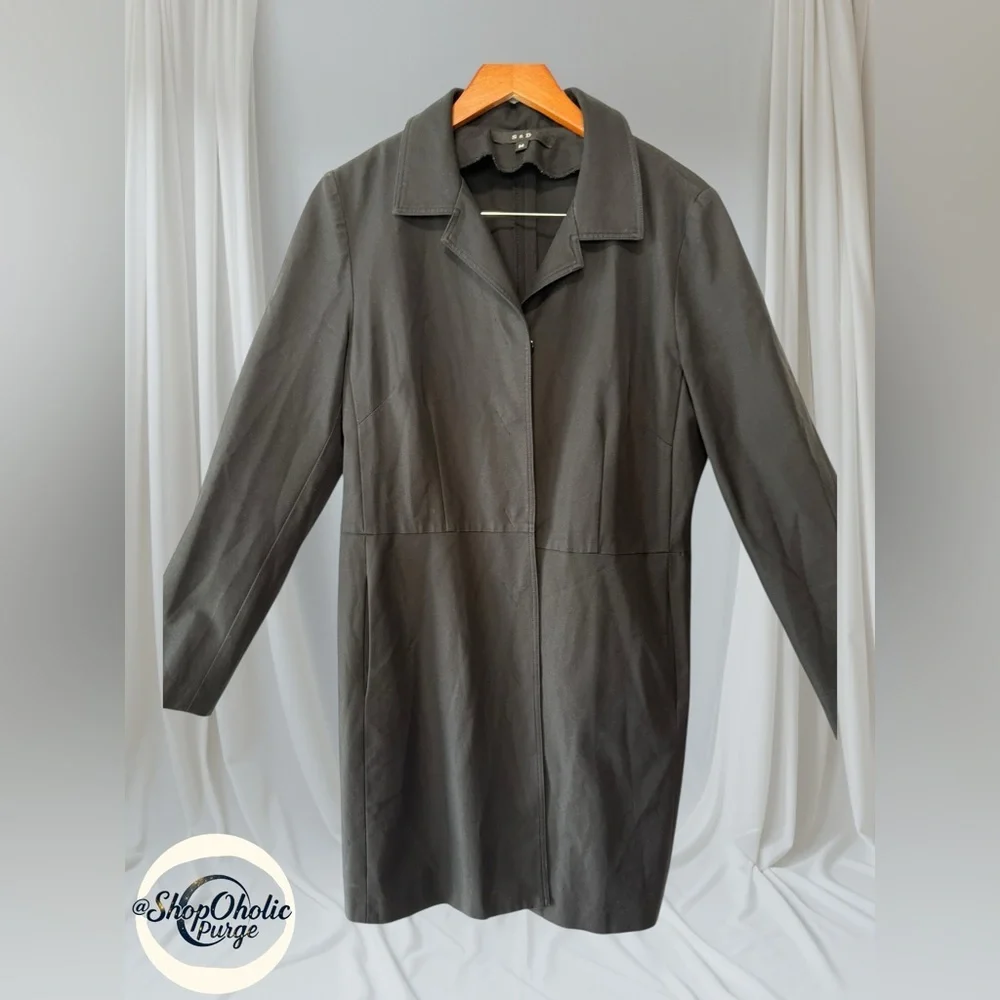 S & D Black blazer overcoat Coat Size M Blazer Jacket fitted tailored